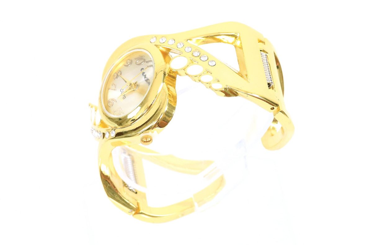 New men's watch quartz watch 24K gold watch no fade brass retro carved  diamond gift for men waterproof calendar watch luxury